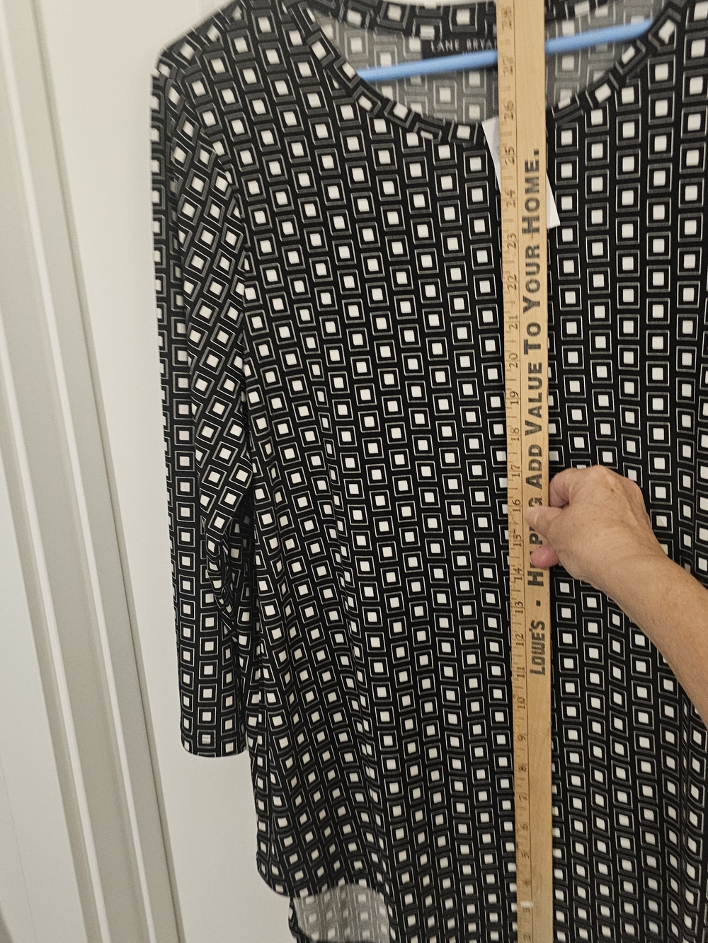 NWT Lane Bryant Black & White Geometric Tunic Blouse - Picture 10 of 11